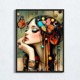 Cuadro Abstracto Mariposas Etéreas | Arte Decorativo Contemporáneo