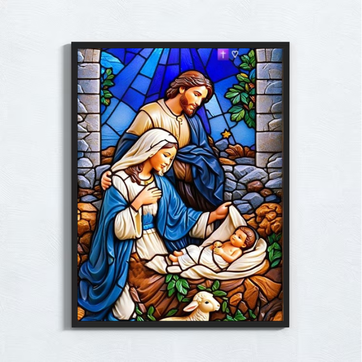 Cuadro Religioso Natividad en Vitral | Nacimiento de Jesús